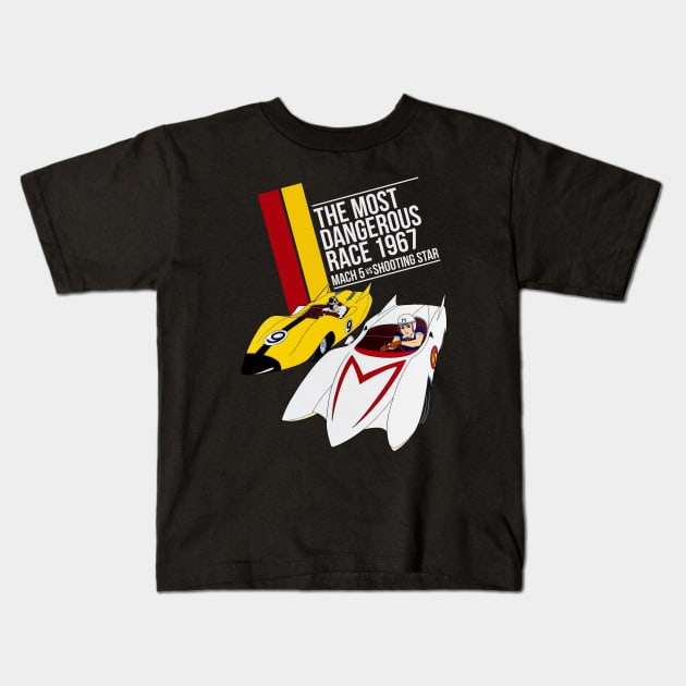 THE MOST DANGEROUS SPEED RACER Kids T-Shirt by GOAT777